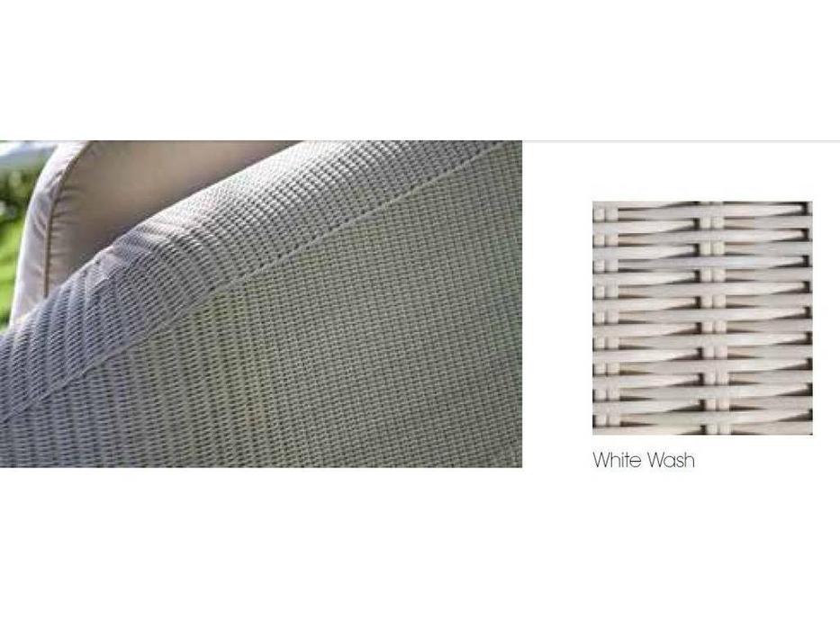 Skylinedesign: Calderan: стол приставной со стеклом  (WHITE WASH)