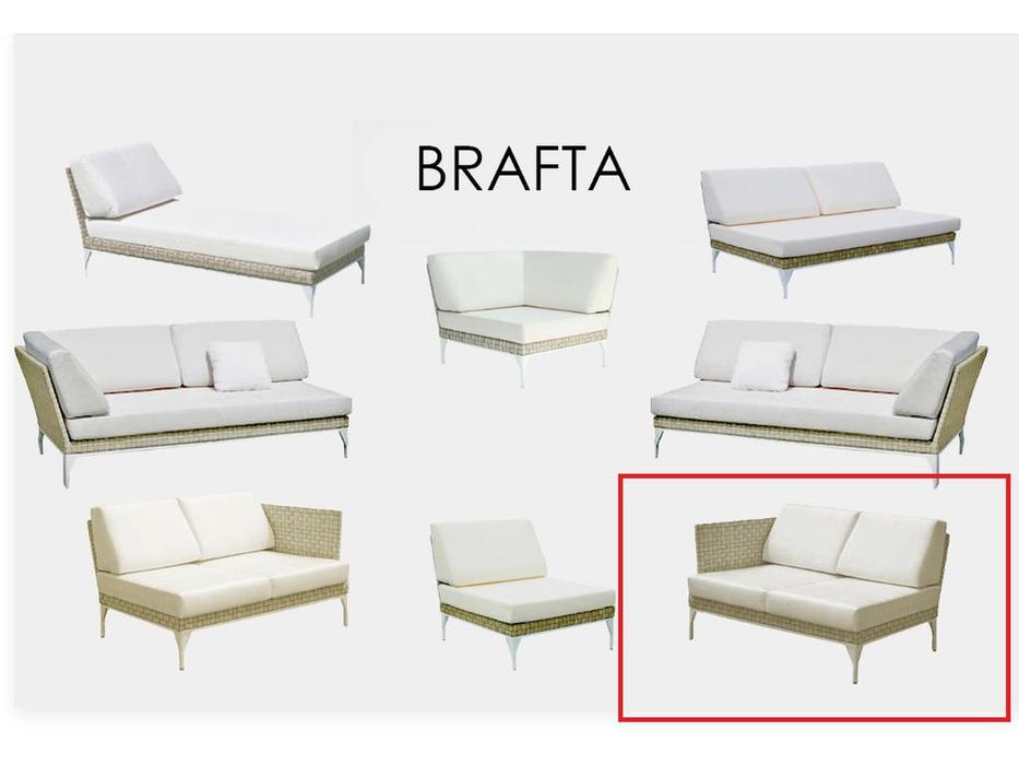 Skylinedesign: Brafta: модуль  с подлокотником левый (Seashell)