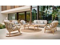 Skylinedesign: Krabi: кресло-качалка  с подушками (бежевый)