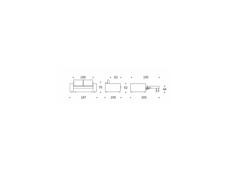 Innovation: Neah X 140: диван-кровать раскладной (синий)