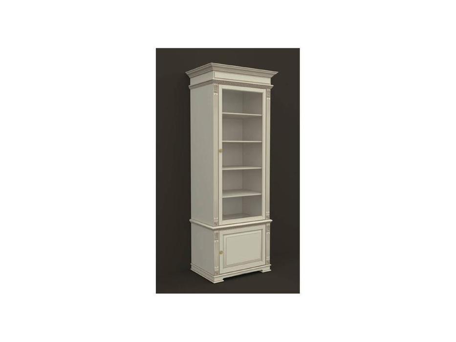 Arco: Decor: шкаф книжный  правый (беж, коричневая патина)