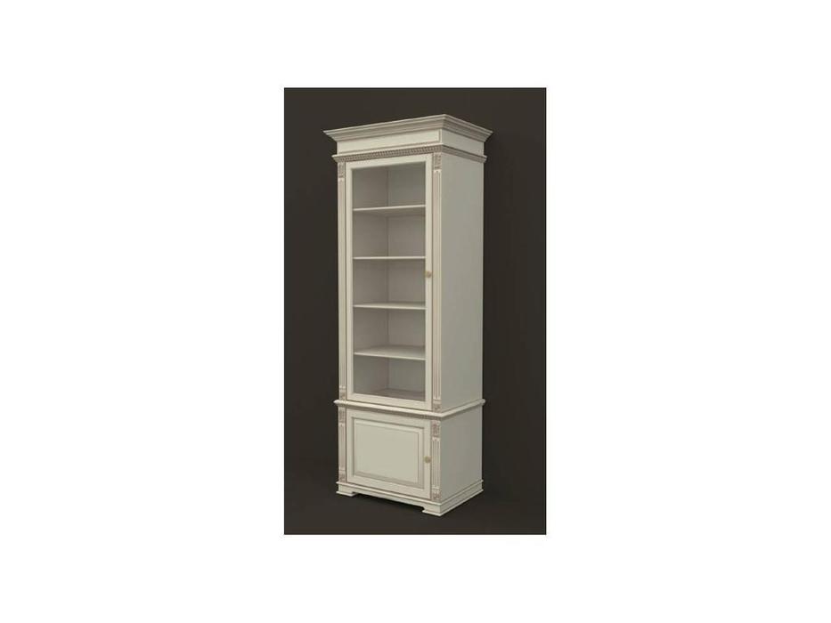 Arco: Decor: шкаф книжный  левый (беж, коричневая патина)