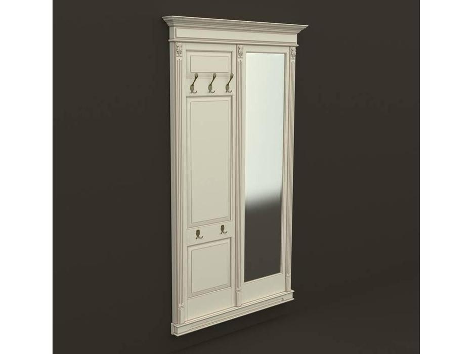 Arco: Classica Prestige: вешалка  - панель с зеркалом (беж, коричневая патина)
