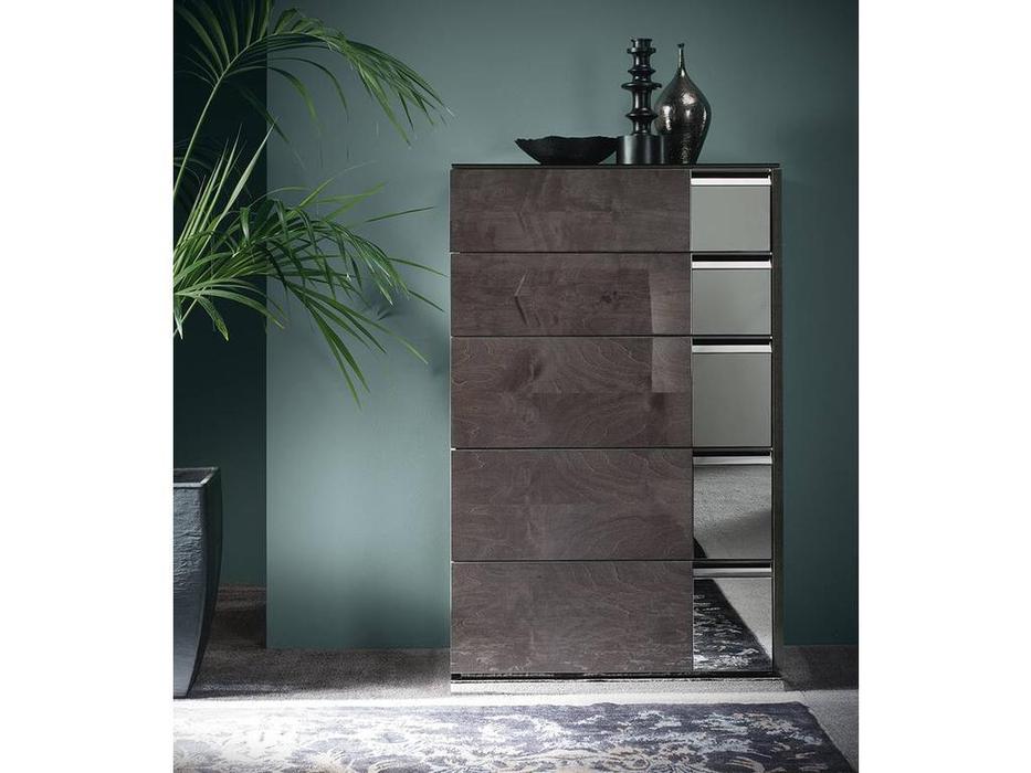 ALF: Heritage: комод высокий  (dark velvet birch high gloss)