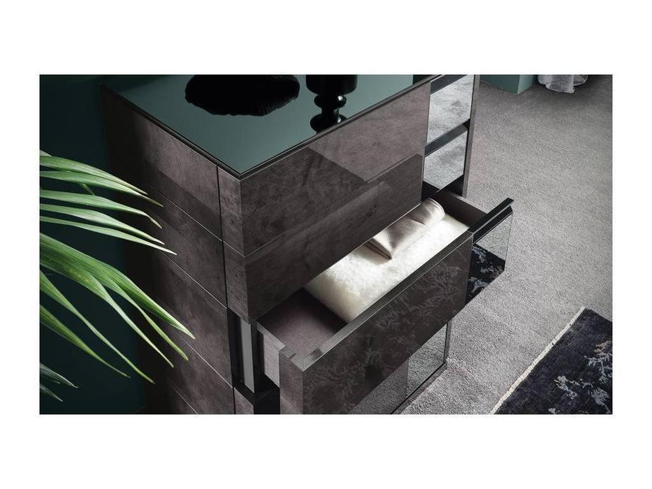 ALF: Heritage: комод высокий  (dark velvet birch high gloss)