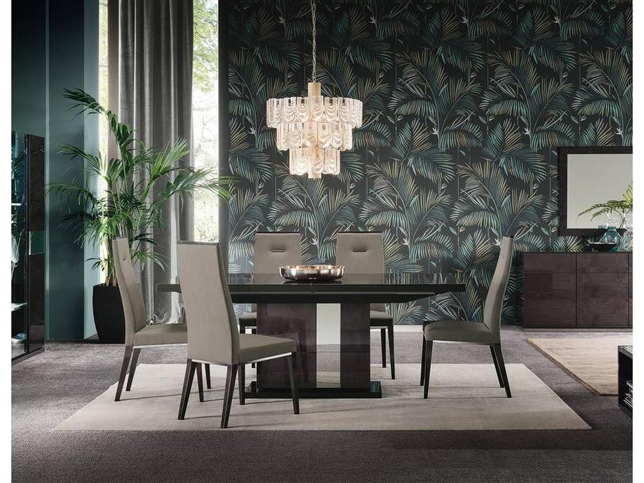 ALF: Heritage: стол обеденный  раскладной (dark velvet birch high gloss)