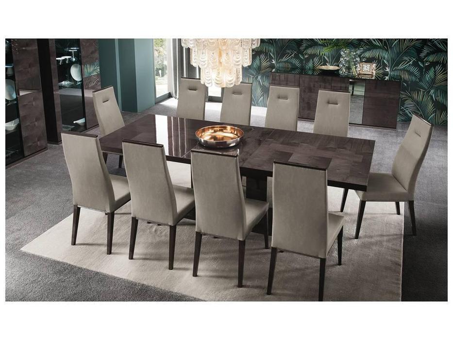 ALF: Heritage: стол обеденный  раскладной (dark velvet birch high gloss)