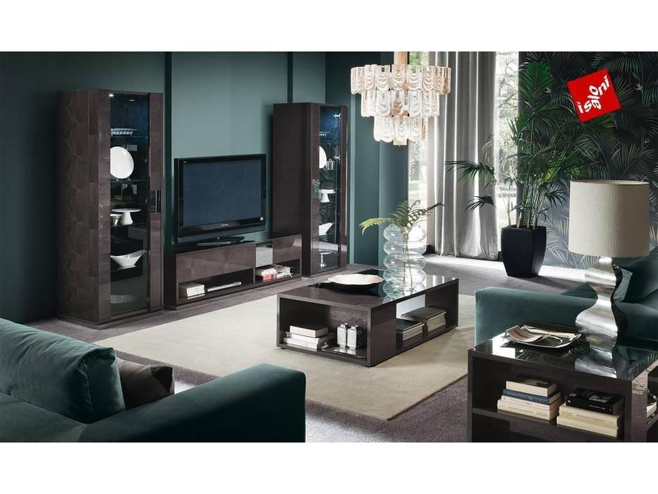 ALF: Heritage: стенка в гостиную  (dark velvet birch high gloss)