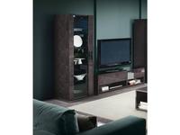 ALF: Heritage: витрина 1 дверная  левая (dark velvet birch high gloss)