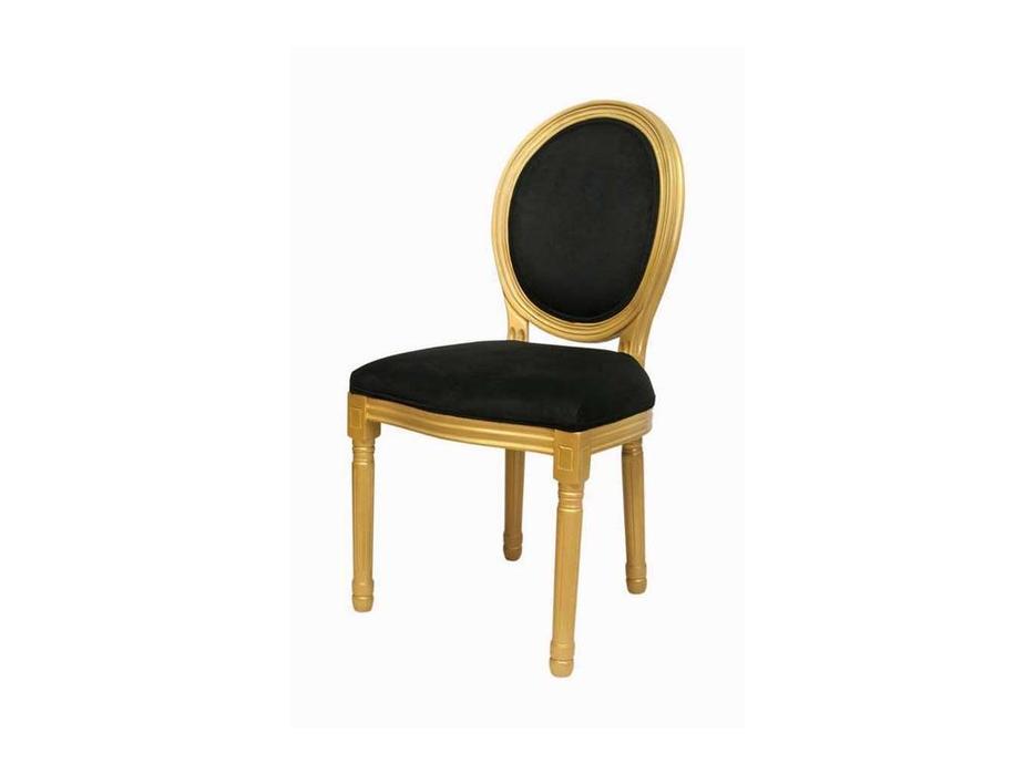 Interior: Volker black gold: стул  (черный, золото)