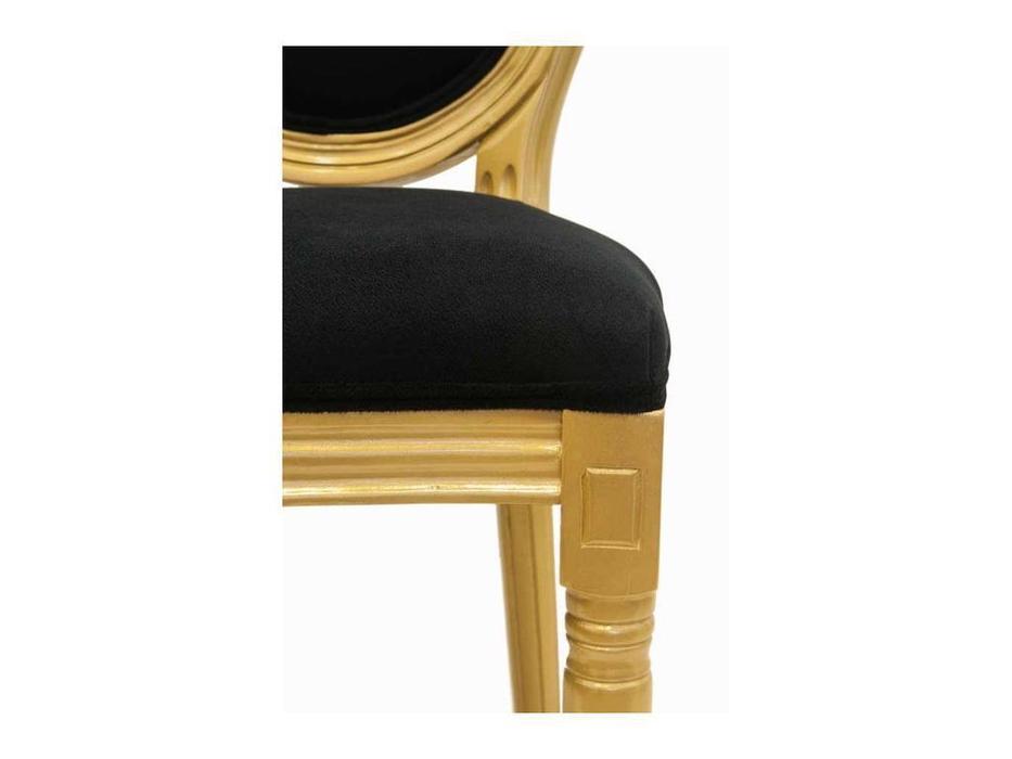 Interior: Volker black gold: стул  (черный, золото)