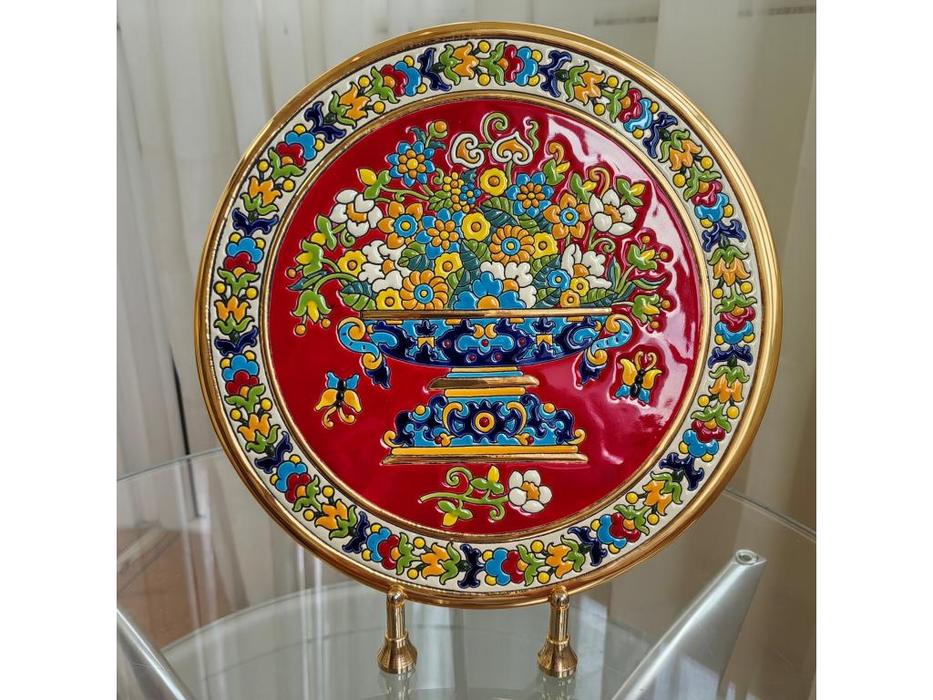 Artecer: Ceramico: тарелка декоративная  диаметр 28 см (золото, разноцветный)