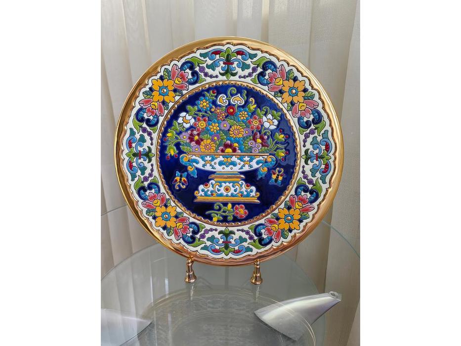 Artecer: Ceramico: тарелка декоративная диаметр 36 см (золото, разноцветный)