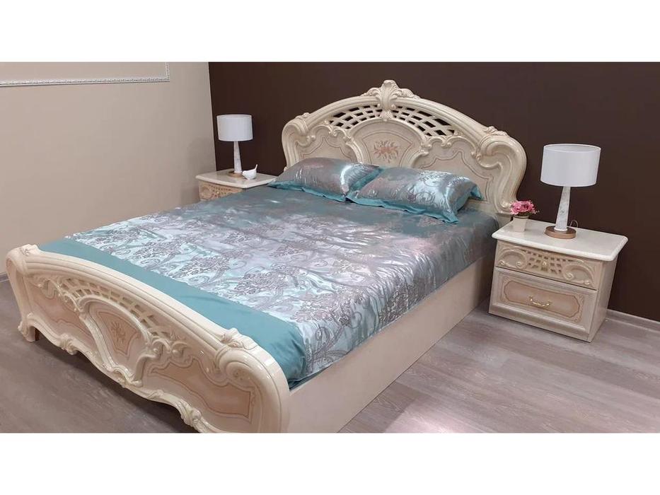Dia: Роза: кровать двуспальная 160х200 (беж)