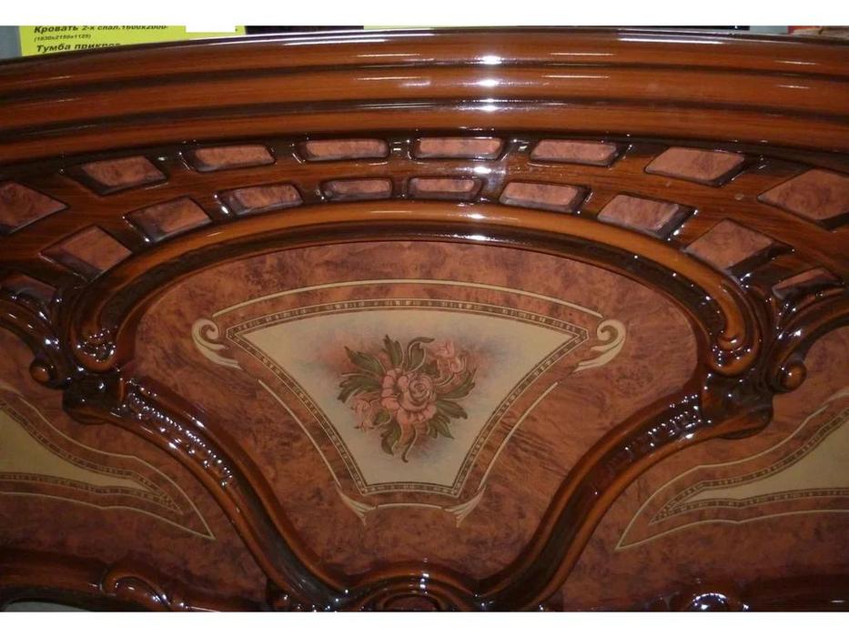 Dia: Роза: кровать двуспальная 160х200 (орех)