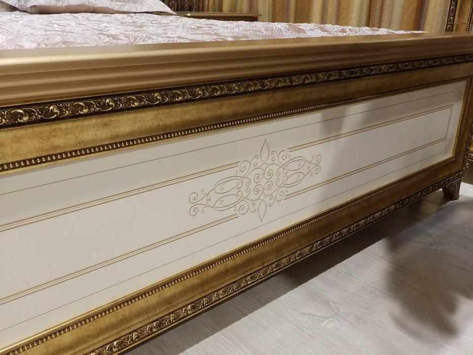 Мэри: Версаль: кровать 160х200  с короной на изголовье (слоновая кость)