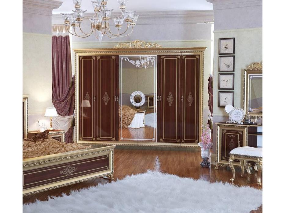 Мэри: Версаль: шкаф 6-ти дверный  с короной (орех)