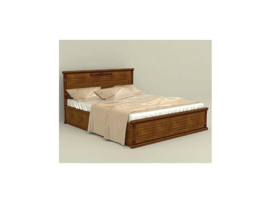 Arco: Decor: кровать 180х200 с под-м мех-мом (орех, коричневая патина)