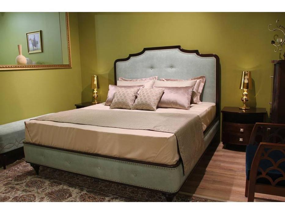Zzibo Mobili: Оскар: кровать 180х200 ткань Velvet LUX (шоколад, ткань беж)