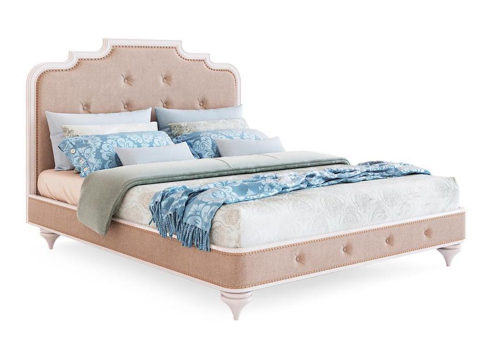 Zzibo Mobili: Оскар: кровать 180х200 ткань Velvet LUX (белый)
