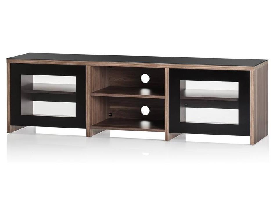 Sonorous: LB 1620: тумба под телевизор  (черное стекло, орех)