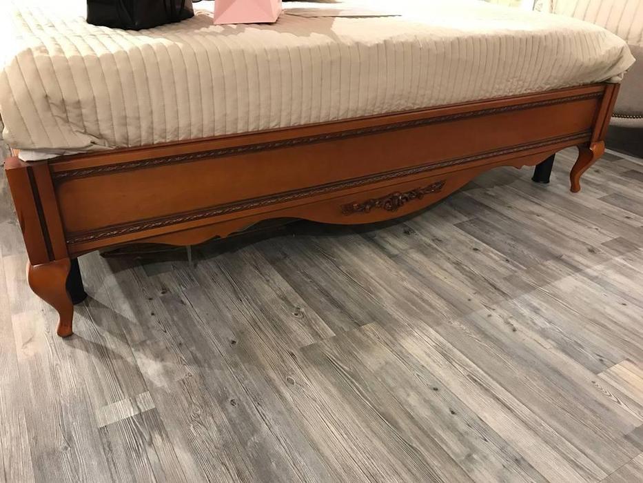 Timber: Неаполь: кровать 180х200 без изн-я с мягкой спинкой  (янтарь)