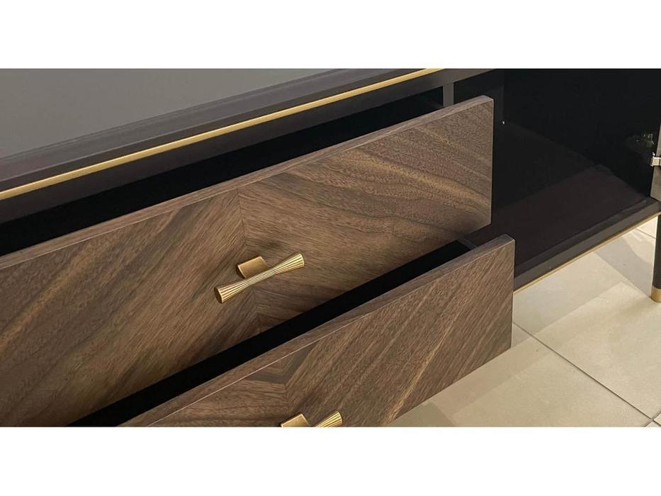 Timber: Венеция: комод 2 дверный с ящиками  (орех, моккачино)
