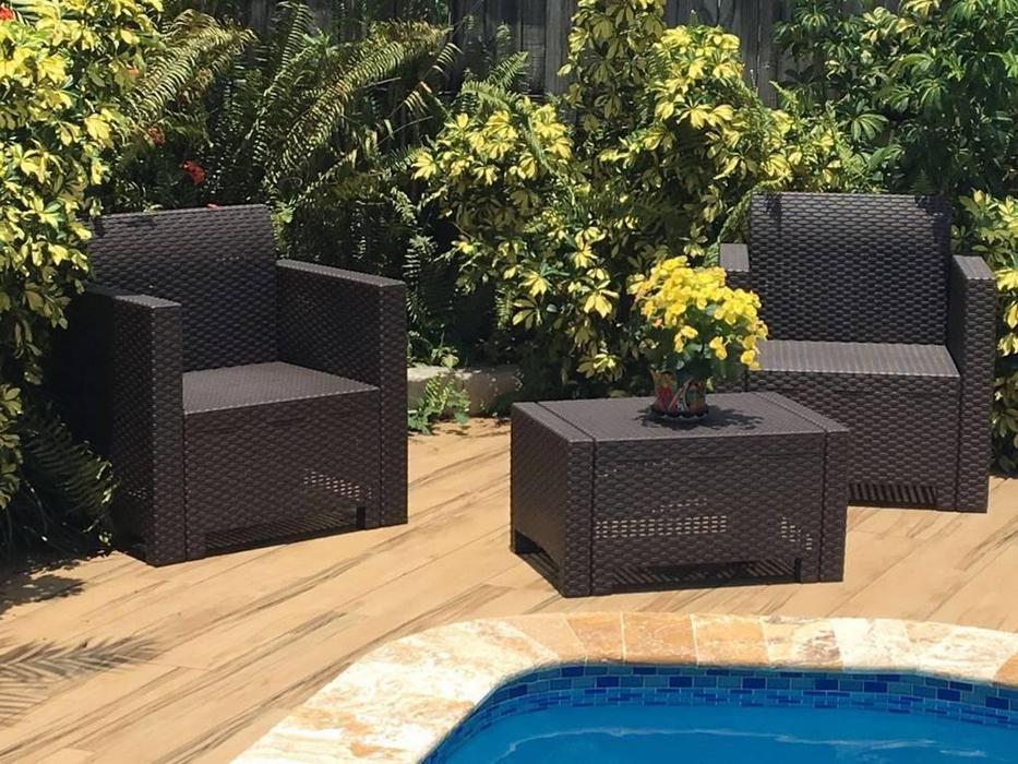 Rattan: Nebraska: кресла и столик  Set Nebraska terrace (венге)