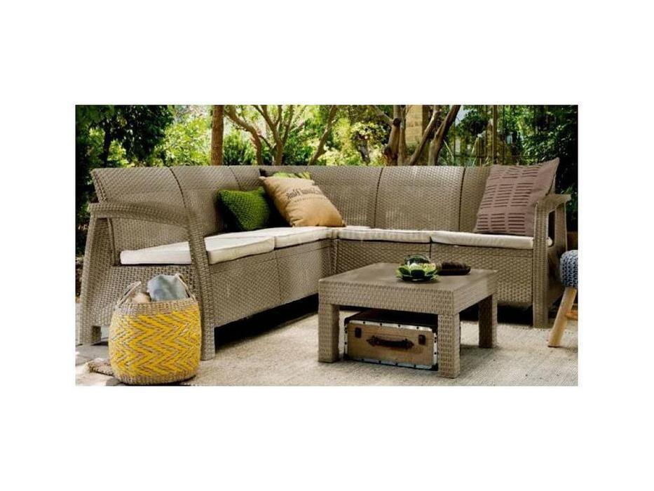 Keter: Corfu: мягкий уголок  Corfu Relax Set (коричневый)
