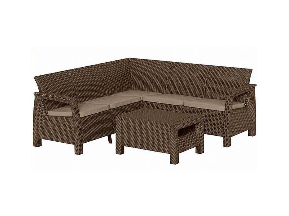 Keter: Corfu: мягкий уголок  Corfu Relax Set (коричневый)