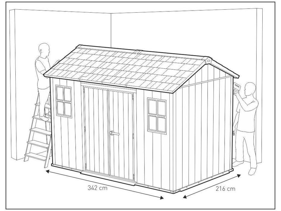 Keter: Oakland 1175SD: сарай пластиковый 1175 (серый)