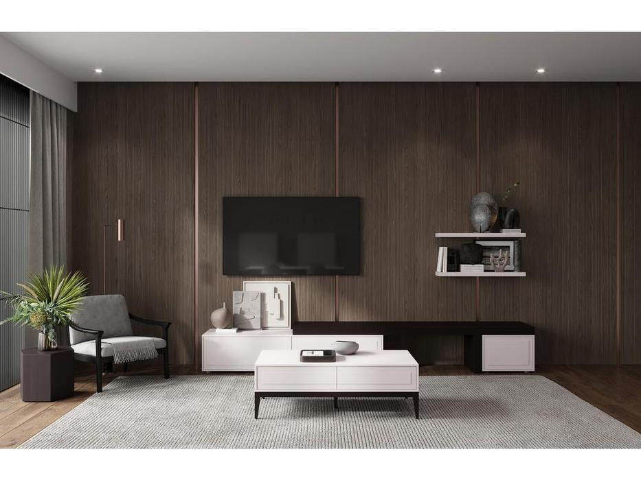 Mod Interiors: Marbella: стол журнальный  (серо-бежевый, орех)