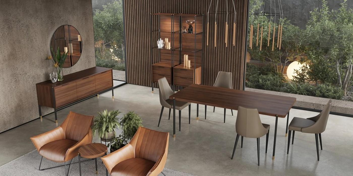 Mod Interiors: Benissa: буфет  (шпон ореха, черный)