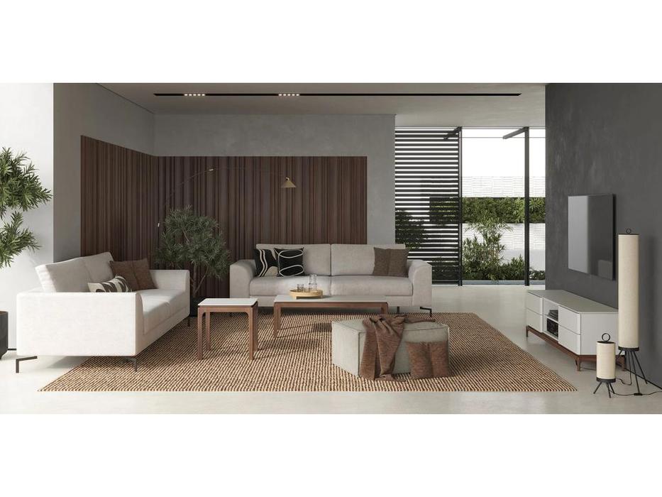 Mod Interiors: Calpe: тумба под телевизор  (светло-серый/орех)