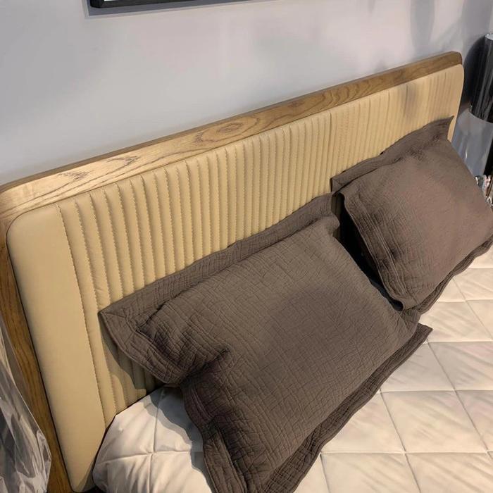 Mod Interiors: Paterna: кровать 160х200  (дуб, бежевый)