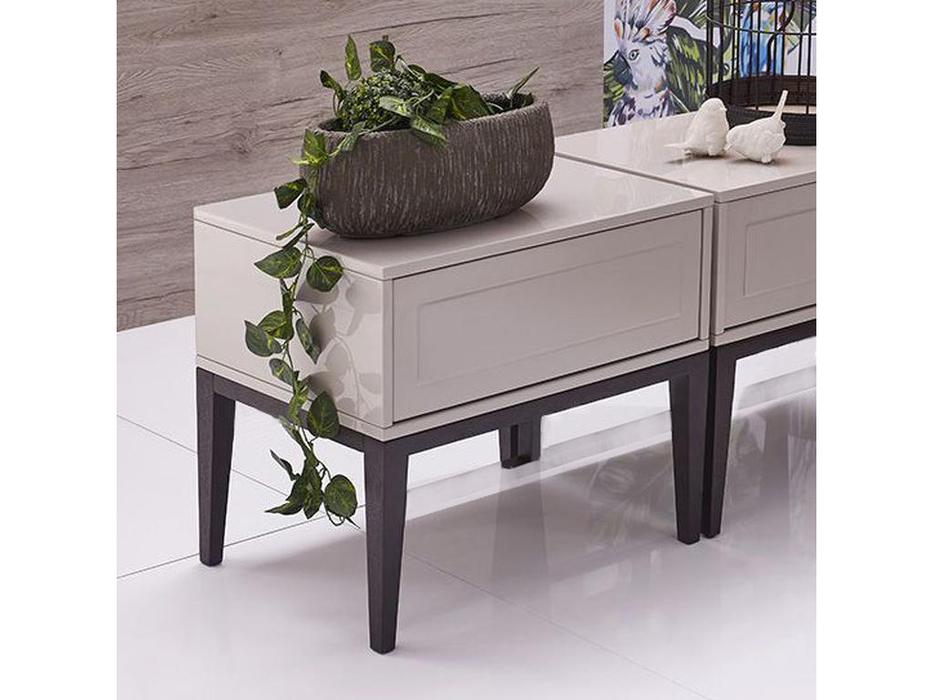 Mod Interiors: Marbella: тумба прикроватная  (серо-бежевый, орех W)