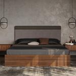 Mod Interiors: Menorca: кровать 180х200 c подъемным механизмом  (орех, серый)