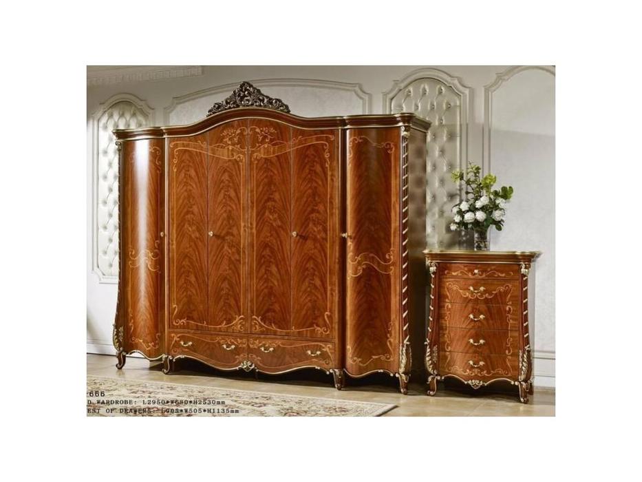 FurnitureCo: Вивальди: комод высокий (орех)
