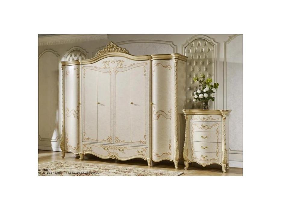 FurnitureCo: Вивальди: шкаф 6 дверный (слоновая кость)