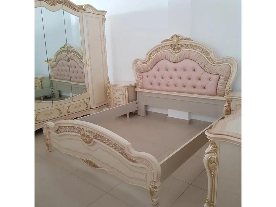 FurnitureCo: Джульетта: кровать двуспальная 180х200  (бежевый)