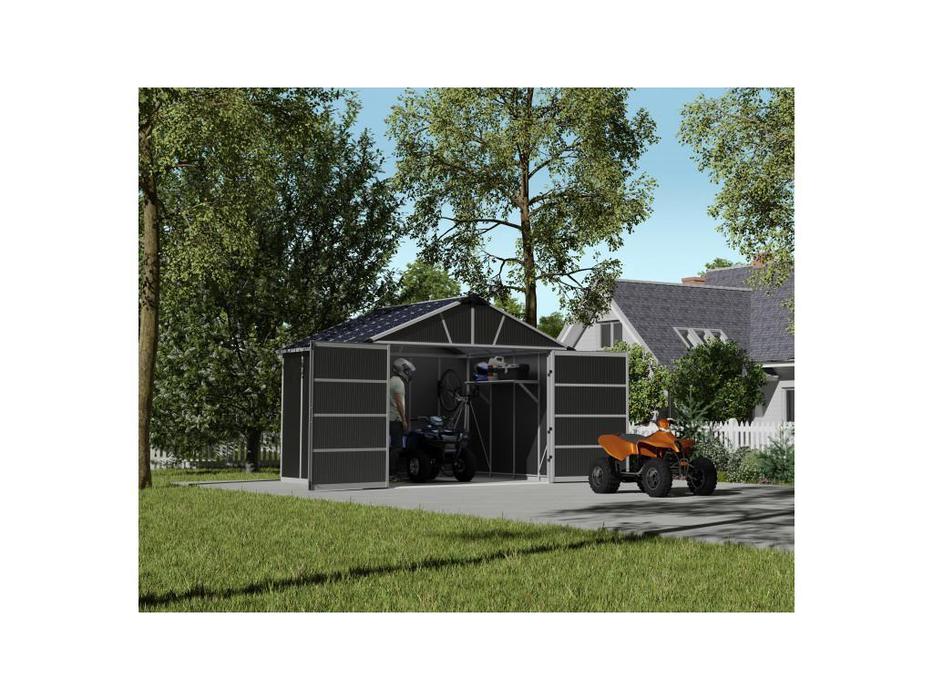 Palram: Canopia Yukon: сарай хозяйственный Garage Shed 11х9 (серый)