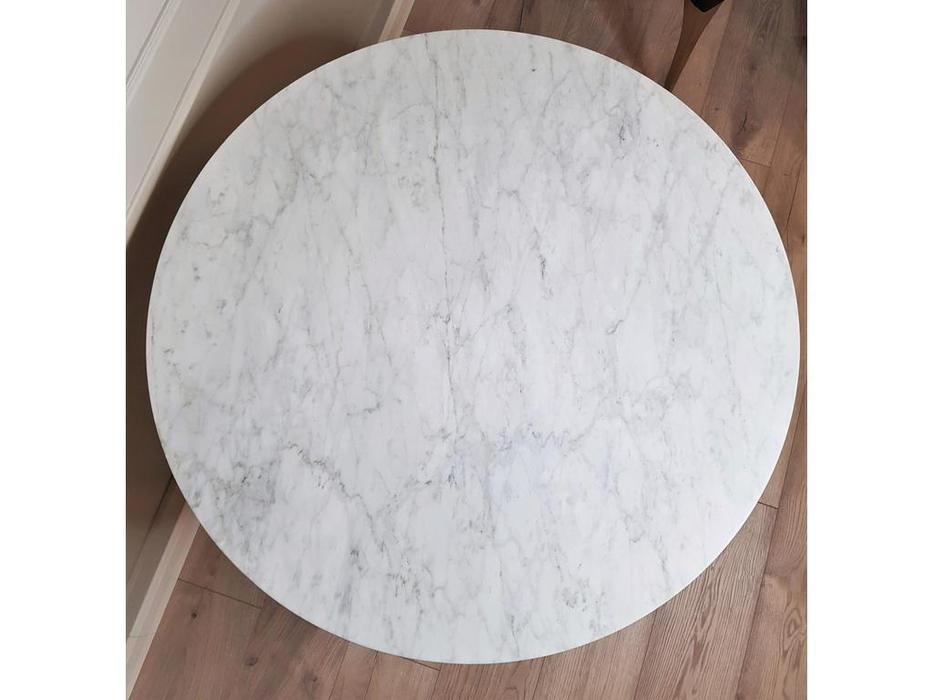 STG: Tulip Marble Brass: стол обеденный  (белый мрамор)