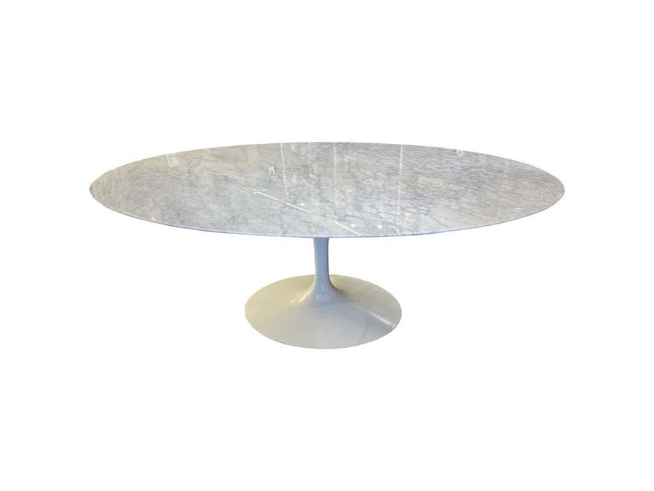 STG: Tulip Oval Marble: стол обеденный Marble  (серый)
