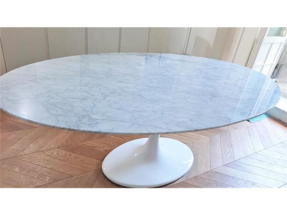 STG: Tulip Oval Marble: стол обеденный Marble  (серый)