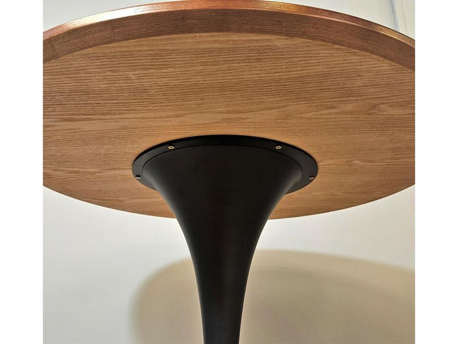 STG: Tulip Round Walnut: стол обеденный  (орех, черный)