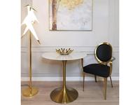 Стол обеденный STG Tulip Marble Brass