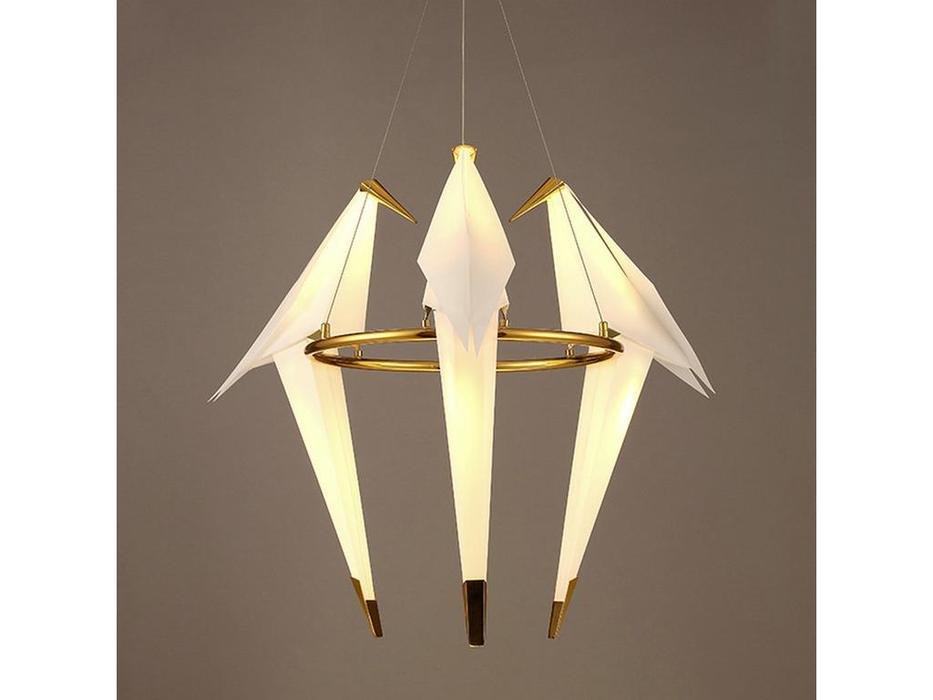 STG: Origami Bird: светильник подвесной  (белый, золото)