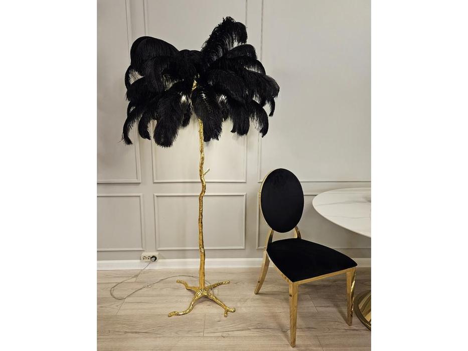 STG: The Feather Floor Lamp: торшер  (черный, золото)