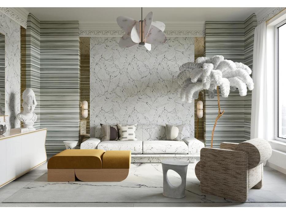 STG: The Feather Floor Lamp: торшер  (белый, золото)
