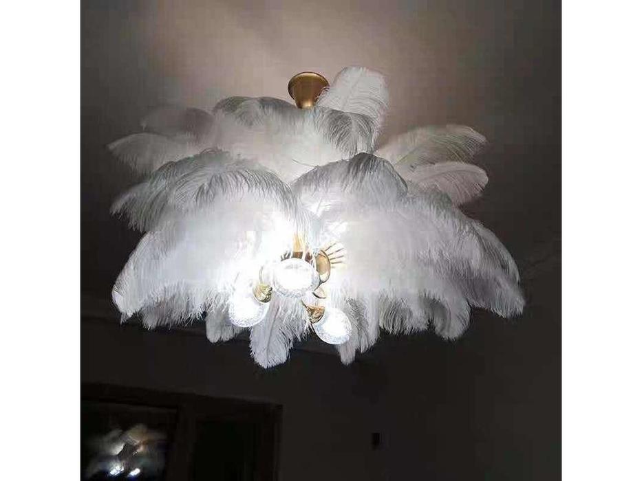 STG: The Feather Floor Lamp: люстра  (белый, золото)